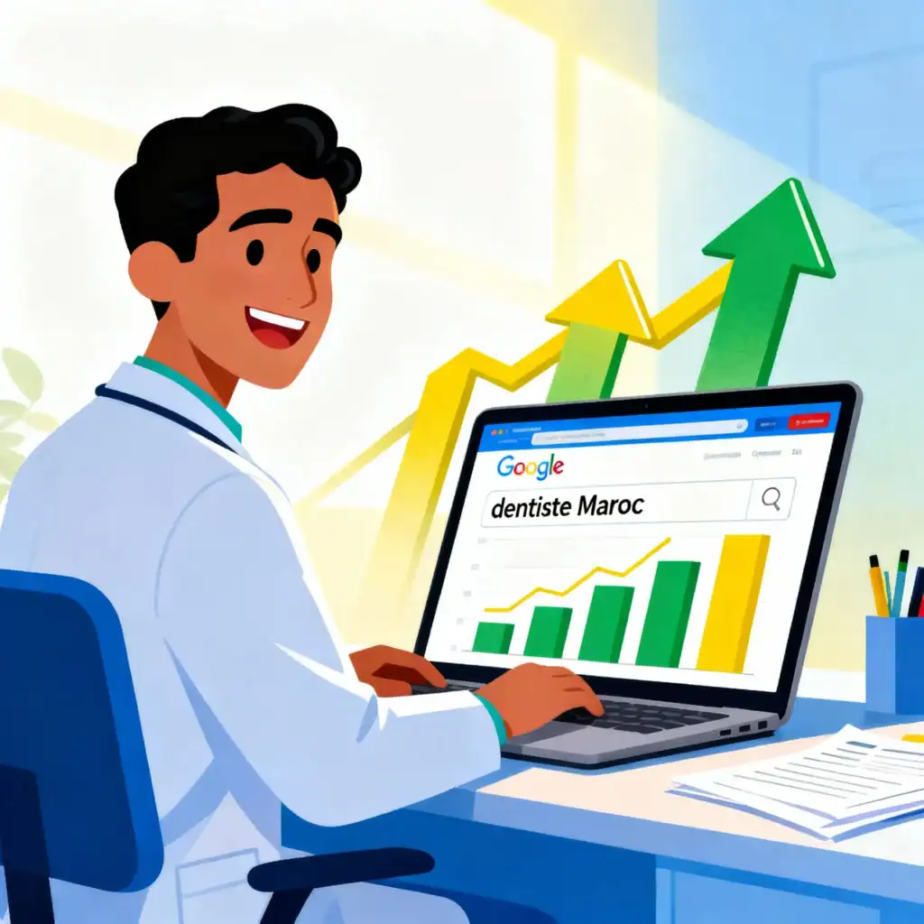SEO dentiste maroc première page google résultats visibilité