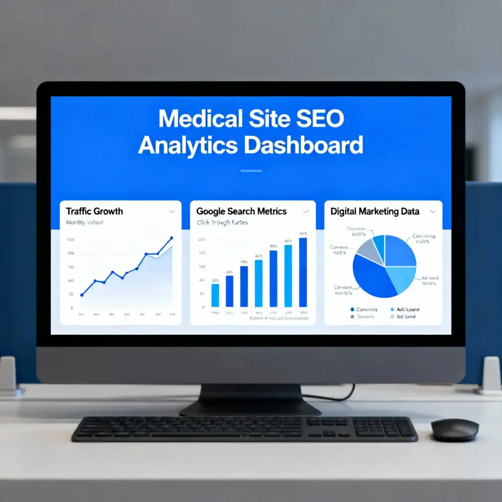 SEO marketing Dashboard analytics SEO service web médical cabinet dentaire Maroc